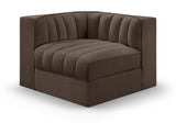 Rummi - Velvet Performance Fabric Upholstered Modular Corner Chair