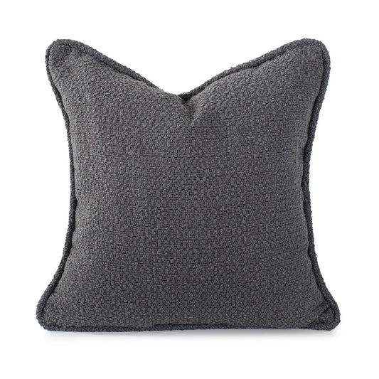 24 in. x 24 in. Pillow Barbet Charcoal - Down Insert