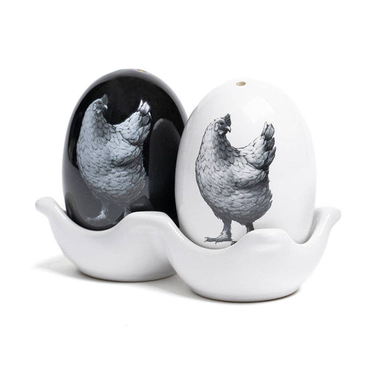 Gertrude Chicken Egg Salt & Pepper Shakers Set