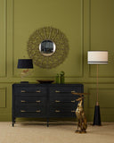 Verona Black Six-Drawer Chest