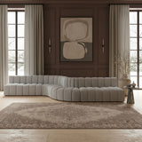 Arc - Boucle Fabric 8 Piece Curved Modular Sofa