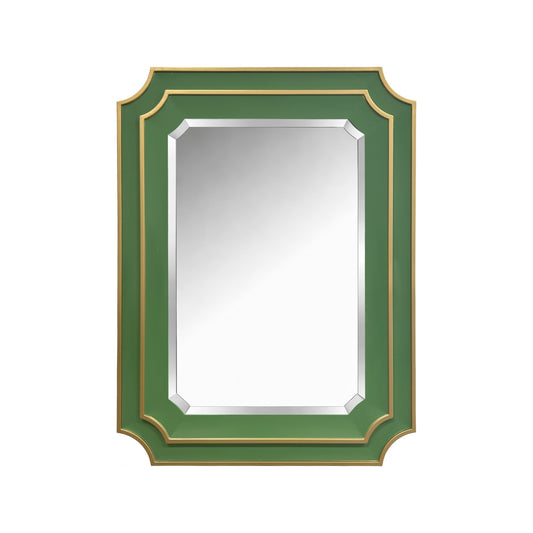 Ethan Scalloped Mirror Green