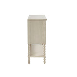 2-Drawer Storage Accent Chest w/ Turned Legs, Natural Ivory