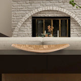 Textured Aluminum Elongated Gold Bowl- Small
