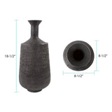 Etched Crossways Flared Neck Vase- Medium