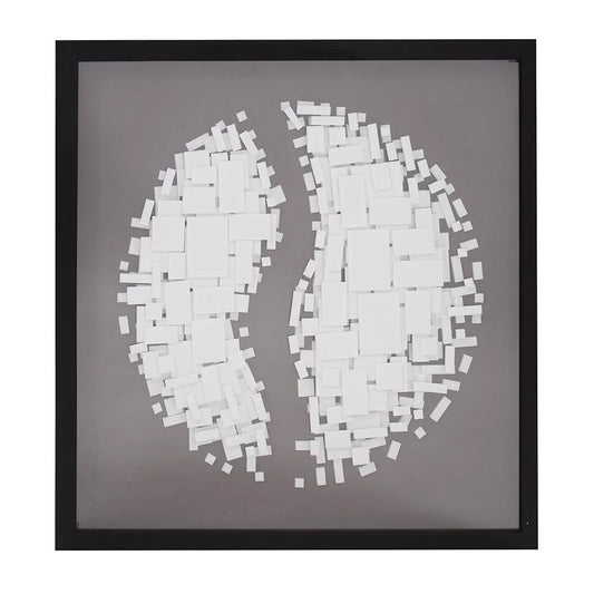 Abstract Paper Globe Shadowbox Art