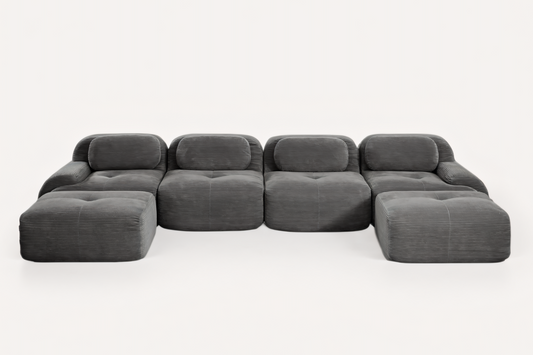 MIA 152'' 4-Seater Sofa with 2 Ottomans