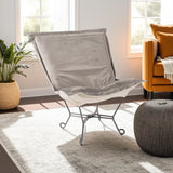 Scroll Puff Chair Bella Ash Titanium Frame