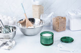 Kook Embossed Glass Salt Cellar with Lid 10 oz