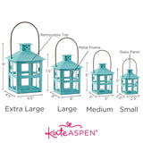 Vintage Blue Distressed Lantern - Extra Large