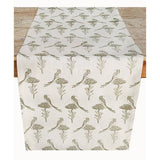 French Home Sugarbird Table Runner - Sage