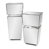 Clear Mirrored Pedestal Short