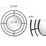 Bullseye Round Iron Mirror