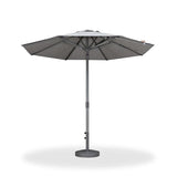 PURPLE LEAF Semi-Auto Outdoor Market Table Umbrella with Heavy-Duty Fabric