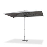 PURPLE LEAF Semi-Auto Outdoor Market Table Umbrella with Heavy-Duty Fabric