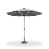 PURPLE LEAF Semi-Auto Outdoor Market Table Umbrella with Heavy-Duty Fabric