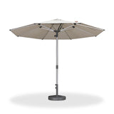 PURPLE LEAF Semi-Auto Outdoor Market Table Umbrella with Heavy-Duty Fabric