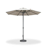 PURPLE LEAF Semi-Auto Outdoor Market Table Umbrella with Heavy-Duty Fabric