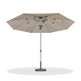 PURPLE LEAF Semi-Auto Outdoor Market Table Umbrella with Heavy-Duty Fabric