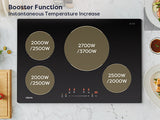 CIARRA Powerful Set: 30 Inch Wall Mount Range Hood + 30 Inch Built-In Induction Cooktop(CAS75206P+CABIH304B)