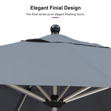 PURPLE LEAF Hailar Tilting Market Umbrella with Base Premium Outdoor Table Umbrella