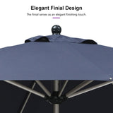 PURPLE LEAF Hailar Tilting Market Umbrella with Base Premium Outdoor Table Umbrella