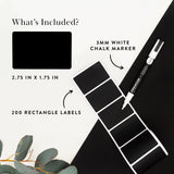 200 Chalkboard Labels with Chalk Marker