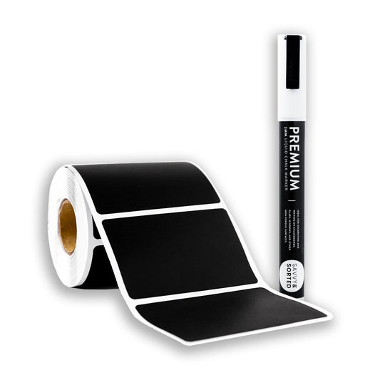 Chalkboard Labels 200 Pack with Chalk Marker