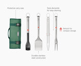 GrillOut™ 4-Piece Stainless-Steel BBQ Utensil Set with Storage Case