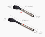 GrillOut™ Black BBQ Silicone Basting Brush with Extending Handle