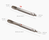 GrillOut™ Stainless-Steel BBQ Tongs with Extending Handle