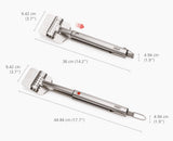 GrillOut™ Stainless-Steel BBQ Turner Tongs with Extending Handle