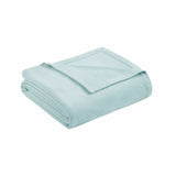 Lint-Free Solid Liquid Cotton Blanket, Blue
