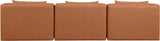 Cube - Modular 3 Piece Armless Sofa - Cognac