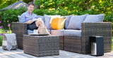 Transformer Patio Conversation Set - Modular 3 Piece to 5