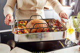 Demeyere Industry 5-Ply Stainless Steel 15.7 X 13.3-inch Roasting Pan