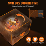 【USED】 16QT Air Fryer Toaster Oven, Convection Air Fryer Toaster Countertop Oven, with Bake, Toast, Broil and Warm Functions, Stainless Steel Electric Hot Oven Combo for Healthy Meals