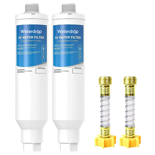 RV Water Filter | RV Inline Water Filter with Flexible Hose Protector