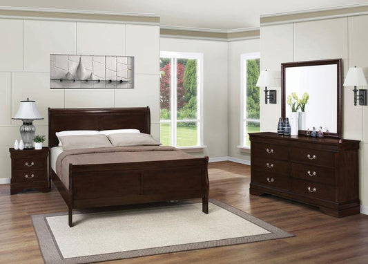 Louis Philippe 5-piece Eastern King Bedroom Set Cappuccino