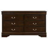 Louis Philippe 6-drawer Dresser Cappuccino