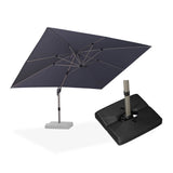 PURPLE LEAF Hailar Deluxe Aluminum Patio Umbrella with Base, Square and Rectangular Umbrella