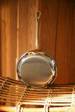 Mauviel M'ELITE B Hammered 5-Ply Frying Pan With Brass Handle