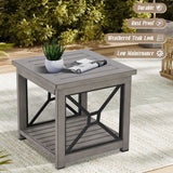 Marindo 5 Pieces Aluminum Patio Lounge Chair Set with End Table