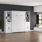 Full Murphy Bed and Closet Organizers with Doors and Drawers (113W) | KWS100WT