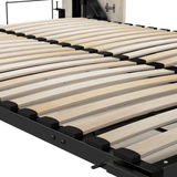 Murphy Bed with Storage Towers Line White Oak, Full Size