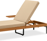 PURPLE LEAF Outdoor Chaise Lounge Patio Lounge Chair Recliner with Side Table and Cushion for Poolside Balcony Backyard