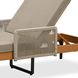 PURPLE LEAF Outdoor Chaise Lounge Patio Lounge Chair Recliner with Side Table and Cushion for Poolside Balcony Backyard