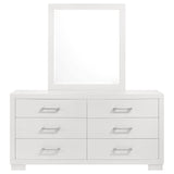Jessica 6-drawer Dresser with Mirror Cream White