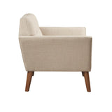 Modern Mid-Century Accent Arm Chair, Beige