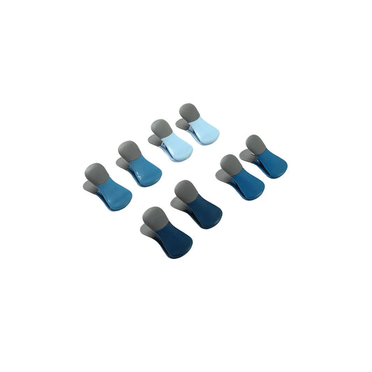 8-Piece Magnetic Bag Clip Set, Blue